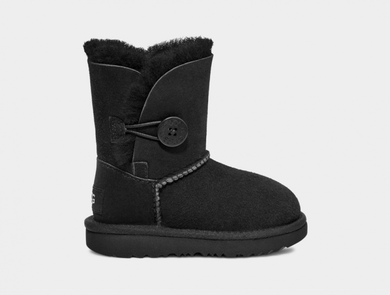 Ugg Bailey Button II Kids\' Boots Black | EVMXCOS-51