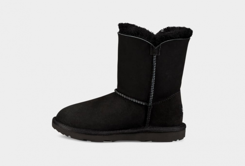 Ugg Bailey Button II Kids' Boots Black | JOLDQNS-43