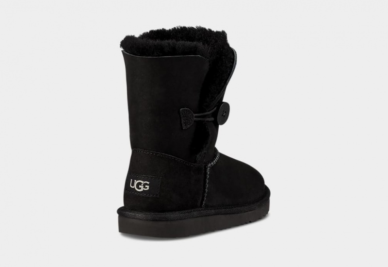 Ugg Bailey Button II Kids' Boots Black | JOLDQNS-43