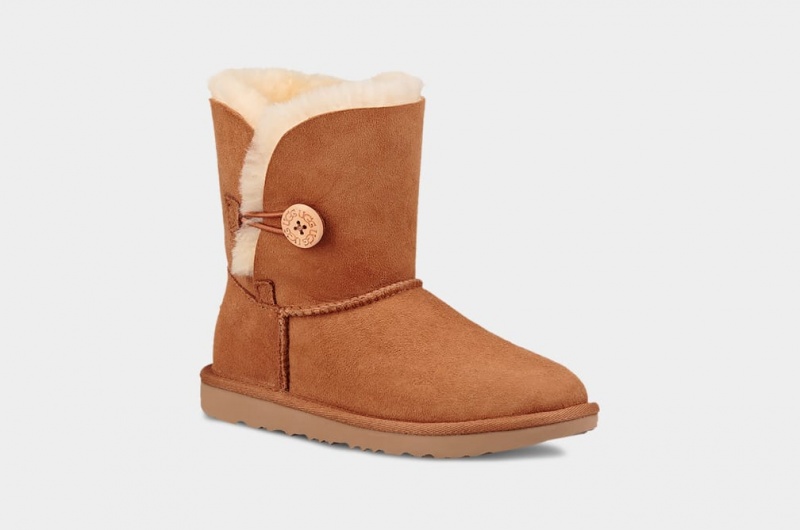 Ugg Bailey Button II Kids' Boots Brown | ZSBJUYN-85