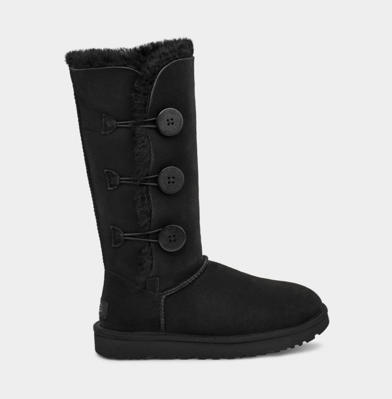 Ugg Bailey Button Triplet II Women\'s Boots Black | BDEHKGI-41