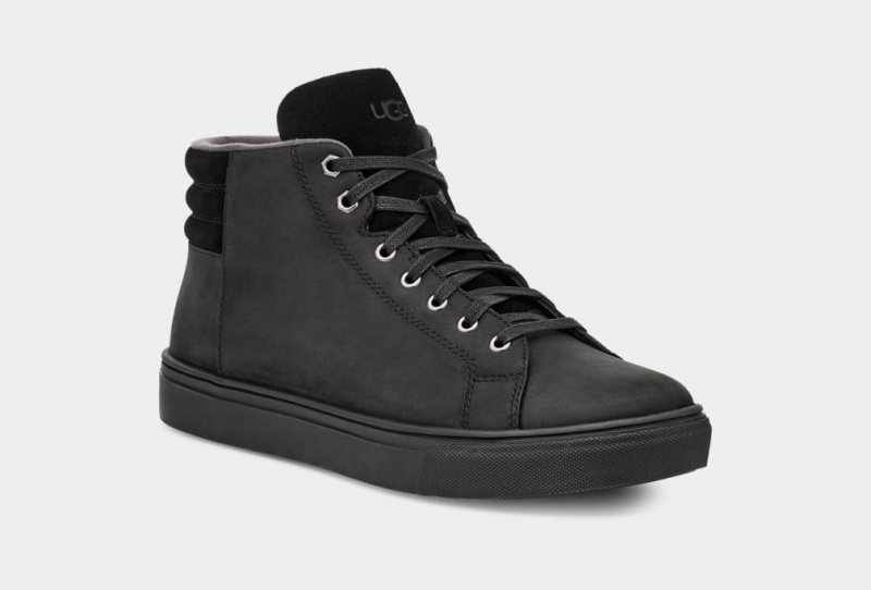 Ugg Baysider High Weather Men's Sneakers Black | RMSIXNQ-76