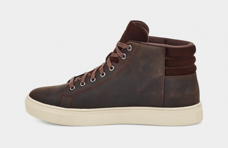 Ugg Baysider High Weather Men's Sneakers Brown | GFASBUO-57