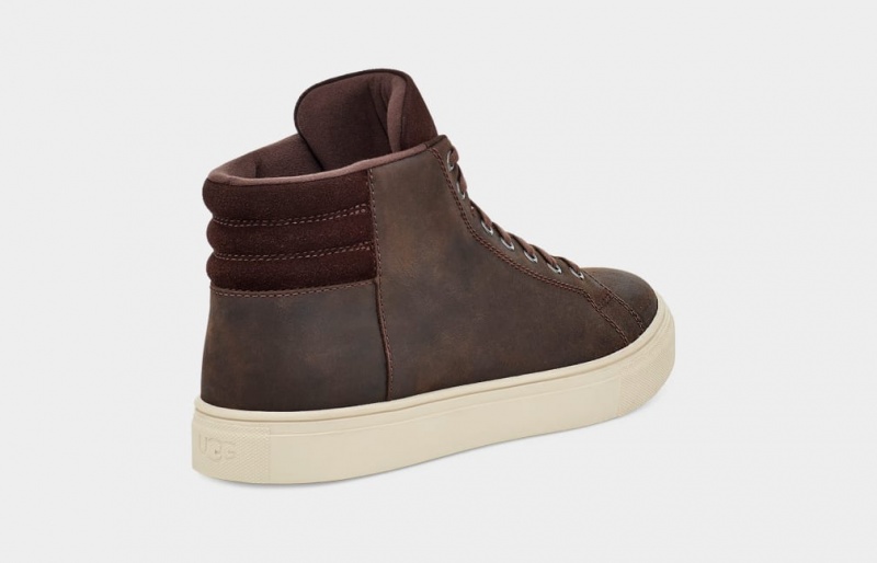 Ugg Baysider High Weather Men's Sneakers Brown | GFASBUO-57