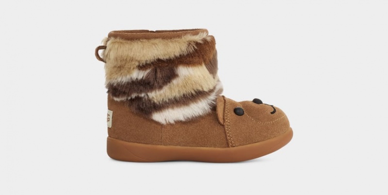 Ugg Bear Stuffie Kids\' Boots Brown | FRYSHXJ-34