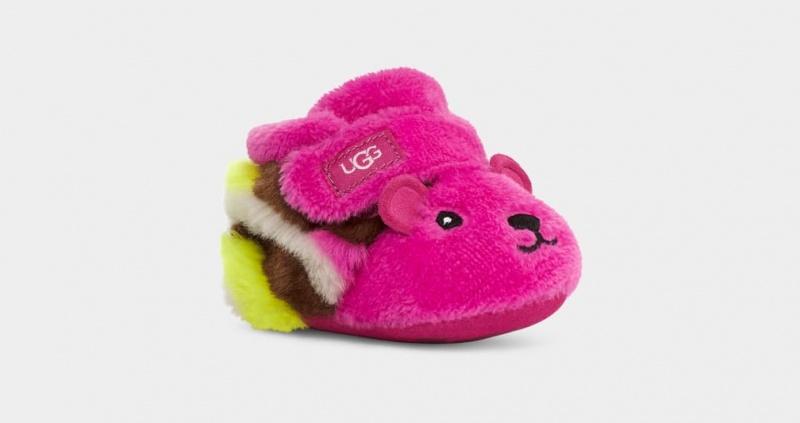 Ugg Bixbee Bear Stuffie Kids' Boots Pink | UTDSMAH-28