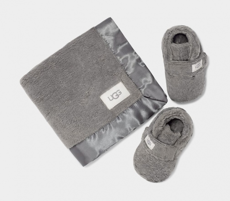 Ugg Bixbeeie and Lovey Blanket Kids' Boots Grey | TPERUNS-83