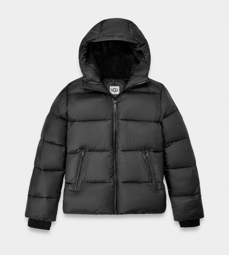 Ugg Brayden Puffer Men's Jackets Black | DUMTJRV-64