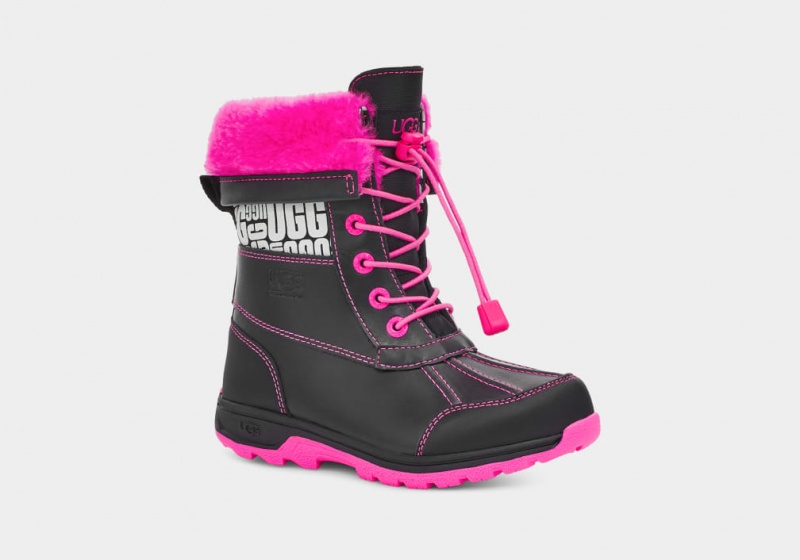 Ugg Butte II CWR Glow Graphic Kids' Boots Black / Pink | KFHCWSA-39