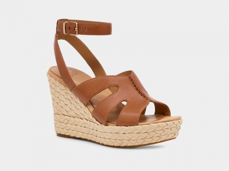 Ugg Careena Women's Sandals Brown | QVRNMHE-14