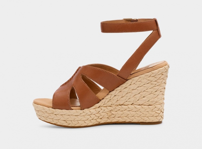 Ugg Careena Women's Sandals Brown | QVRNMHE-14