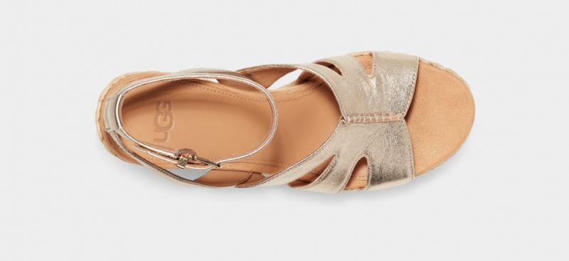 Ugg Careena Women's Sandals Gold / Metal | EIOZRYV-49