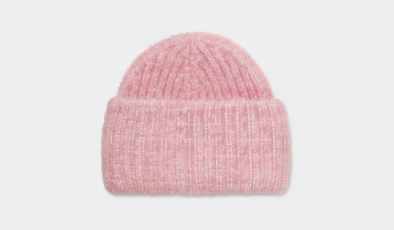 Ugg Chunky Plush Cuff Women's Beanie Pink | THINAOE-05