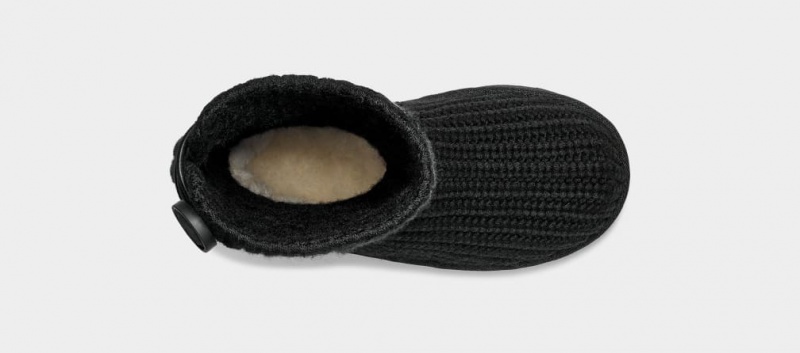 Ugg Classic Cardi Cabled Knit Kids' Boots Black | BNDCFXT-51