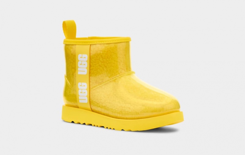 Ugg Classic Clear Mini II Kids' Boots Yellow | GXTQOED-24