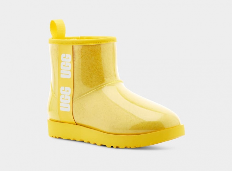 Ugg Classic Clear Mini Women's Boots Yellow | YHRDTZE-82