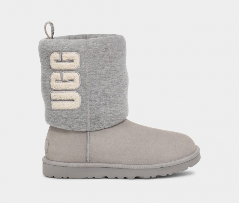 Ugg Classic Fur Jersey Cozy Women\'s Boots Grey | RAOMGEF-83