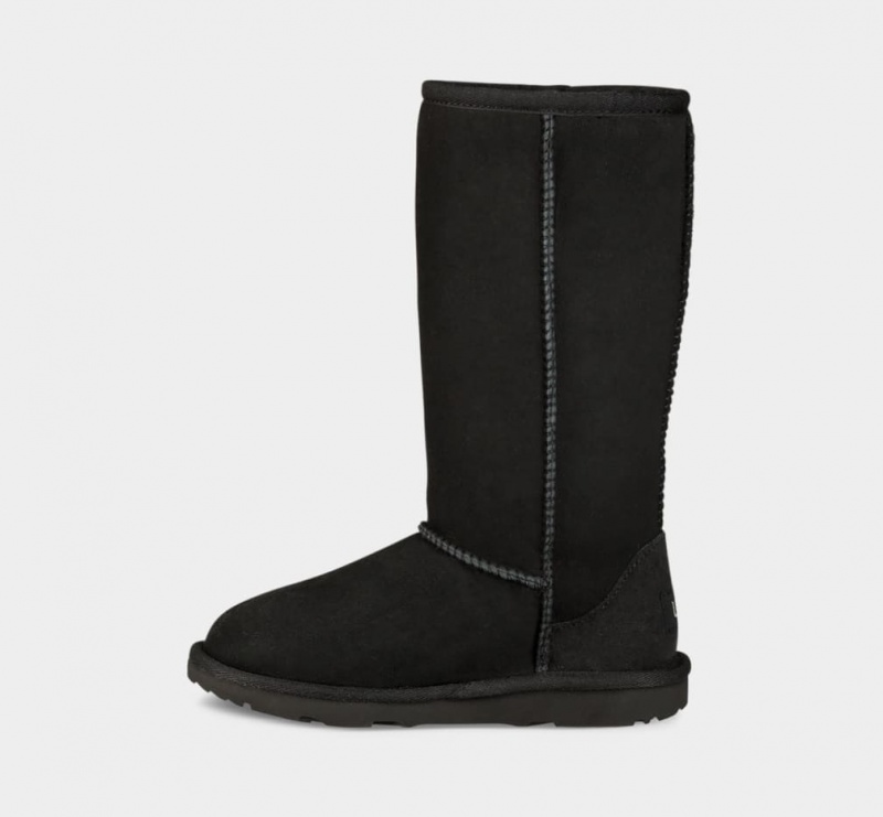 Ugg Classic II Tall Kids' Boots Black | LRUKHIB-24