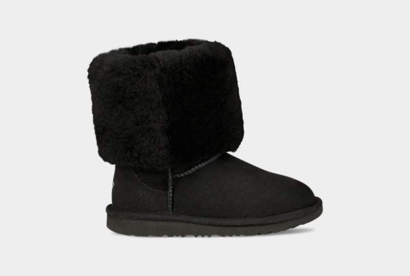 Ugg Classic II Tall Kids' Boots Black | LRUKHIB-24