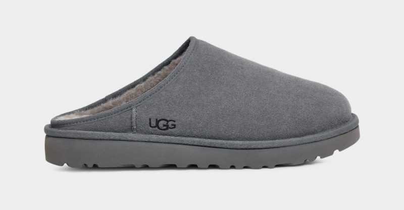 Ugg Classic Men\'s Slippers Grey | SDQKFAL-23