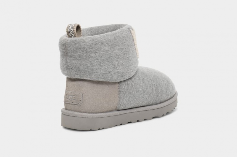 Ugg Classic Mini Fur Jersey Cozy Women's Boots Grey | YEWMSAV-76