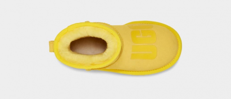 Ugg Classic Mini Scatter Graphic Kids' Boots Yellow | CRSUIAF-37