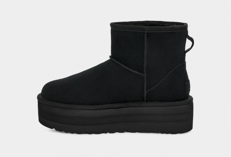 Ugg Classic Mini Women's Platform Boots Black | PIJEHFS-04