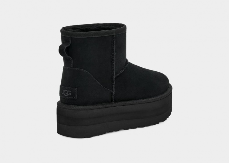 Ugg Classic Mini Women's Platform Boots Black | PIJEHFS-04