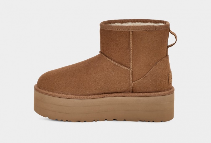 Ugg Classic Mini Women's Platform Boots Brown | OYCKLGI-68