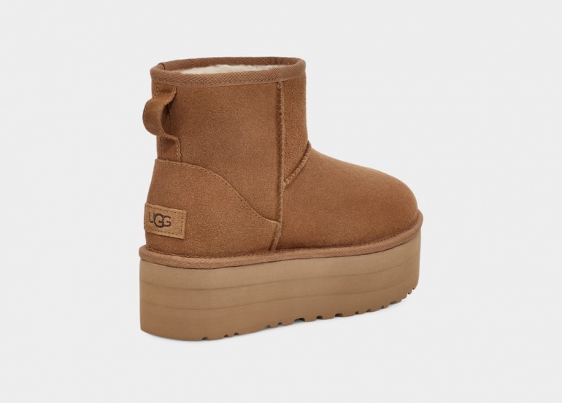 Ugg Classic Mini Women's Platform Boots Brown | OYCKLGI-68