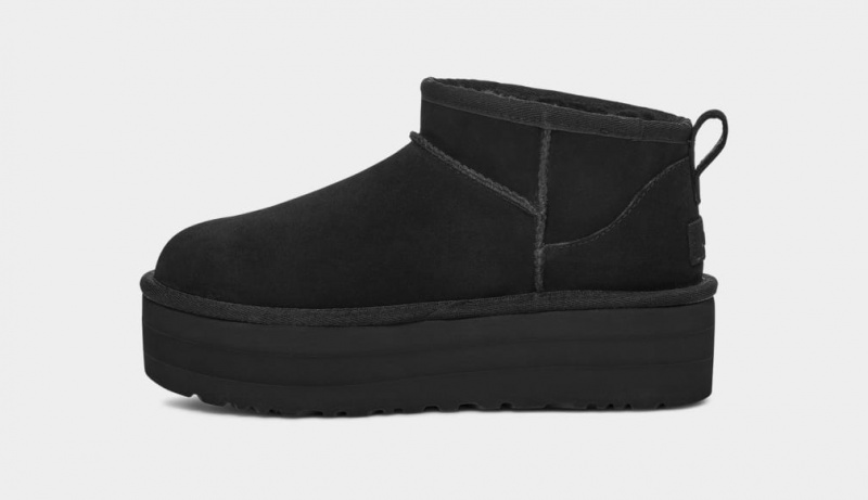 Ugg Classic Ultra Mini Women's Platform Boots Black | TKVLBHF-78