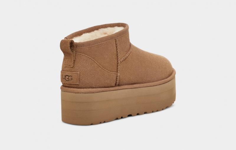 Ugg Classic Ultra Mini Women's Platform Boots Brown | YIULKNZ-40