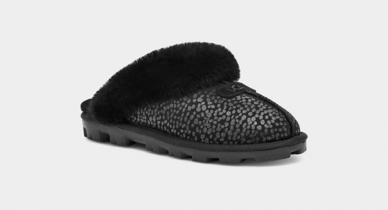 Ugg Coquette Sparkle Spots Women's Slippers Black | GTNQEZF-86