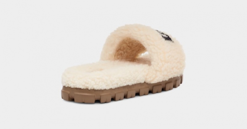 Ugg Cozetta Curly Graphic Women's Slippers Beige | NKGFHML-12