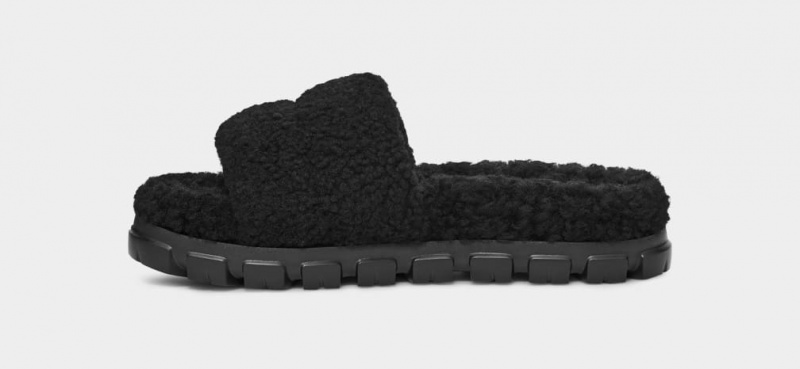 Ugg Cozetta Curly Women's Slippers Black | PMNHSVE-72