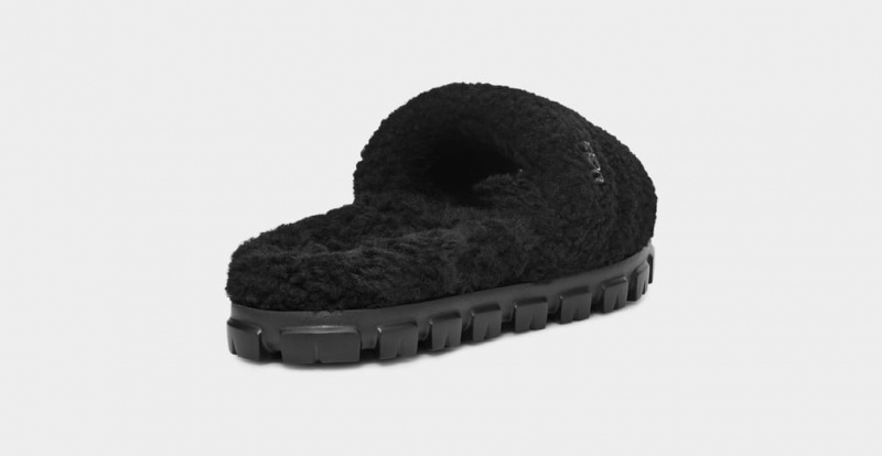 Ugg Cozetta Curly Women's Slippers Black | PMNHSVE-72