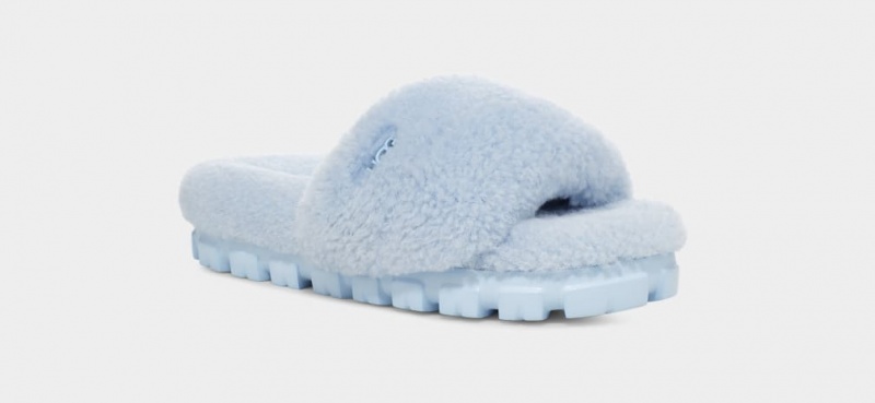 Ugg Cozetta Curly Women's Slippers Blue | REQJMXW-96