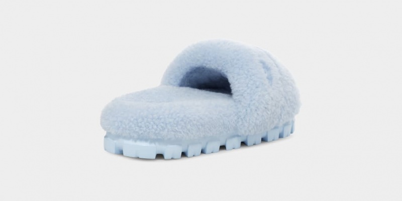 Ugg Cozetta Curly Women's Slippers Blue | REQJMXW-96