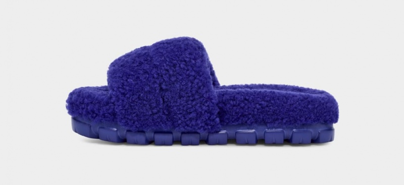 Ugg Cozetta Curly Women's Slippers Blue | FEUDQTX-95