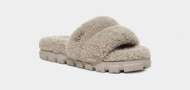 Ugg Cozetta Curly Women's Slippers Grey | EGMAPIH-76