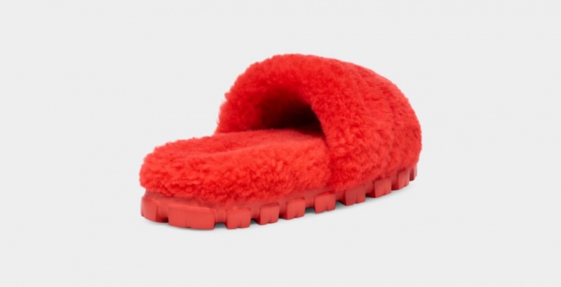 Ugg Cozetta Curly Women's Slippers Red | WGDQTXB-25