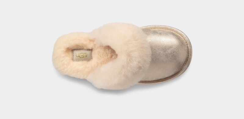 Ugg Cozy II Metallic Kids' Slippers Gold | SKOBZJT-18