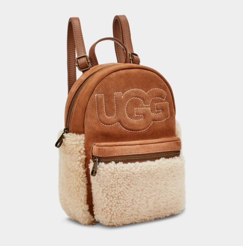 Ugg Dannie II Mini Sheepskin Women's Backpacks Brown | BMLODHF-50