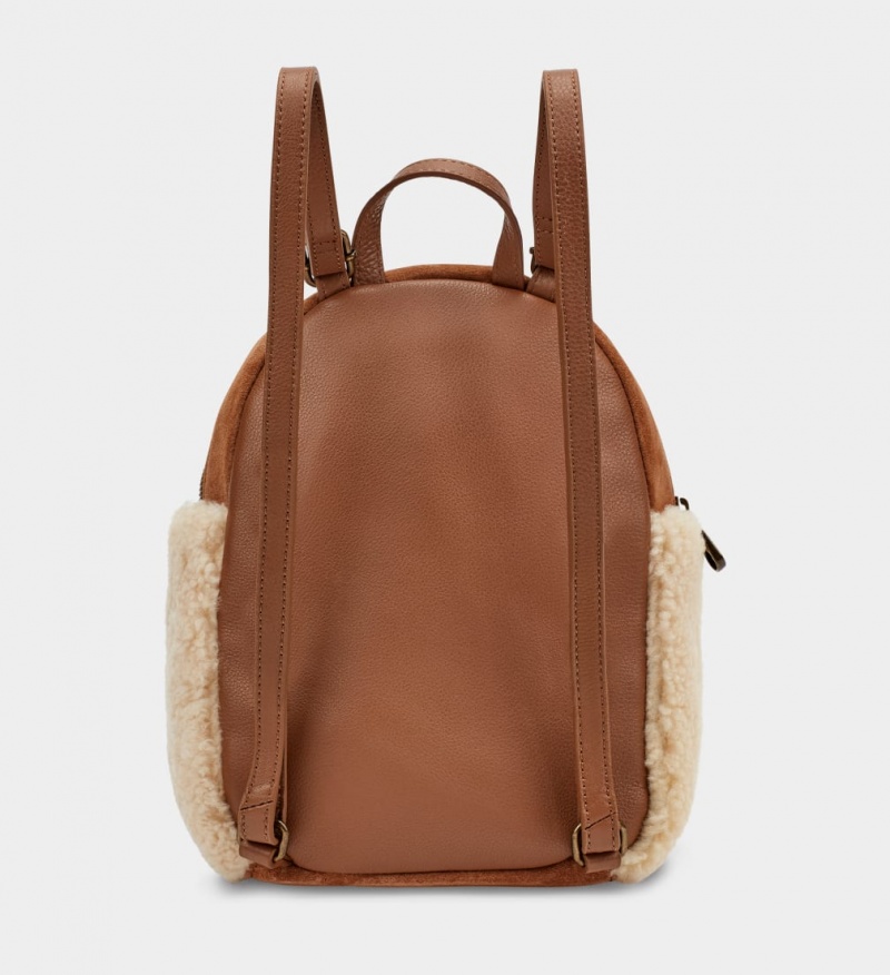 Ugg Dannie II Mini Sheepskin Women's Backpacks Brown | BMLODHF-50