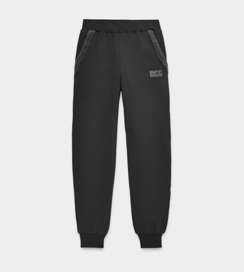 Ugg Daylin Bonded Fleece Women's Pants Black | IFJVEUN-36