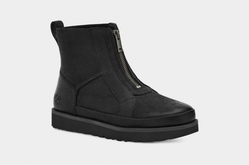 Ugg Deconstructed Front Zip Women's Boots Black | CXIYJWF-26