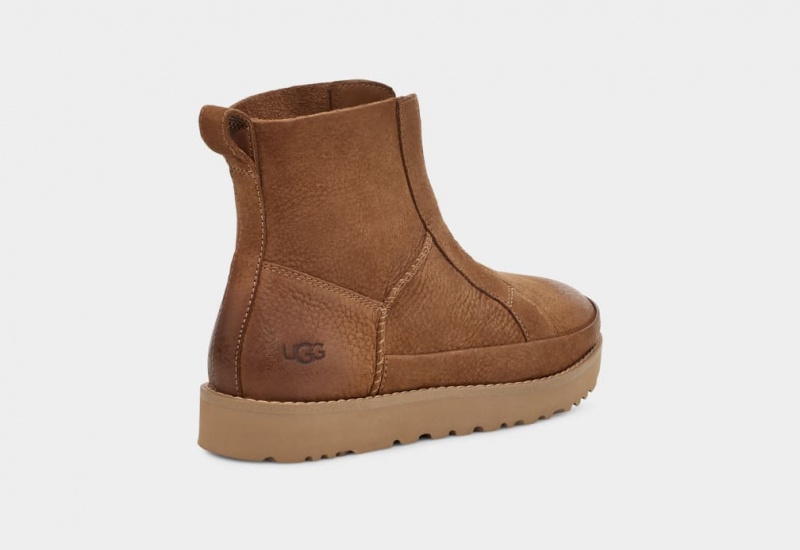 Ugg Deconstructed Front Zip Women's Boots Brown | DORGBLN-20