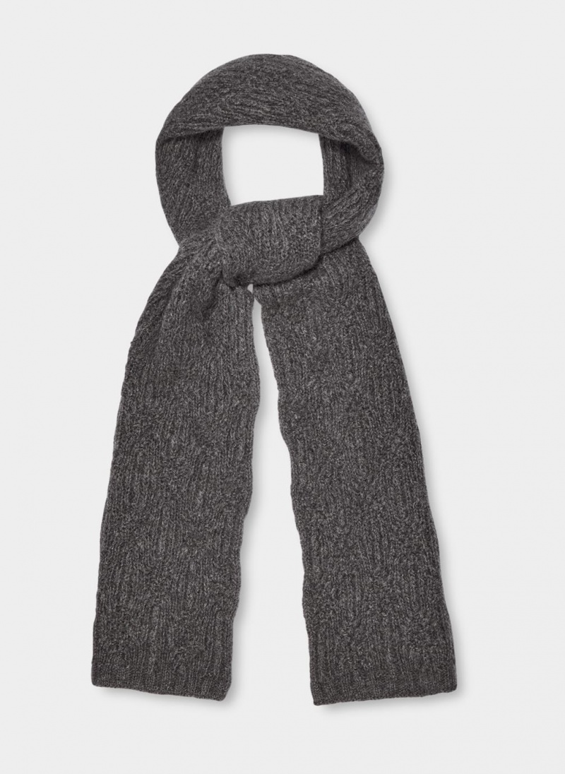 Ugg Desmond Cable Knit Women\'s Scarves Grey | QIUCEYH-39