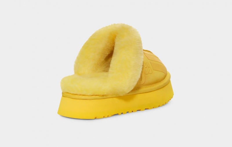 Ugg Disquette Scatter Graphic Women's Slippers Yellow | QUHWTVM-14