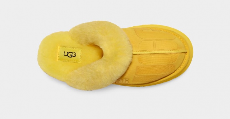 Ugg Disquette Scatter Graphic Women's Slippers Yellow | QUHWTVM-14